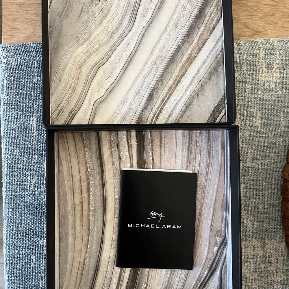 Michael Aram Decorative Box - Marble Pattern in Beige & Brown